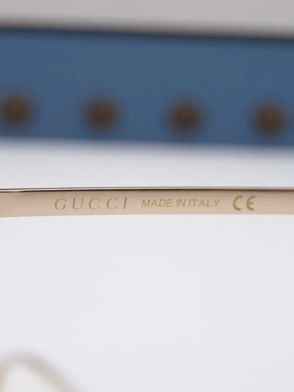 Gucci GG0138S 003 Women Aviator Sunglasses - Gold / Transparent